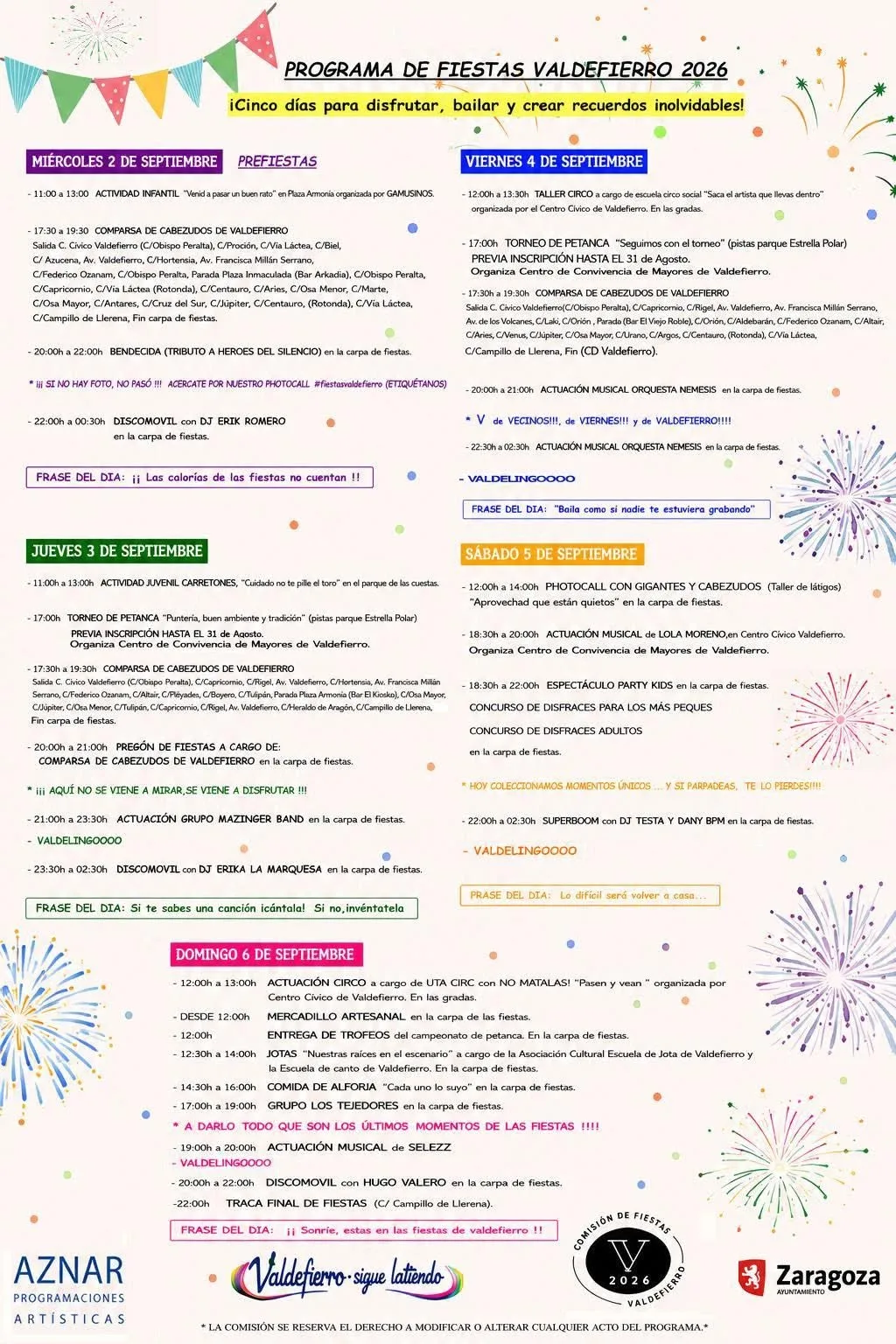 Cartel de FIESTAS DE VALDEFIERRO