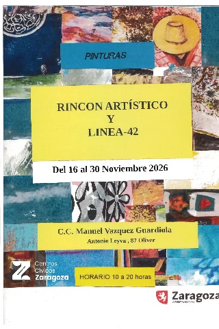 Exposición de pinturas. Rincón Artístico y Línea 42