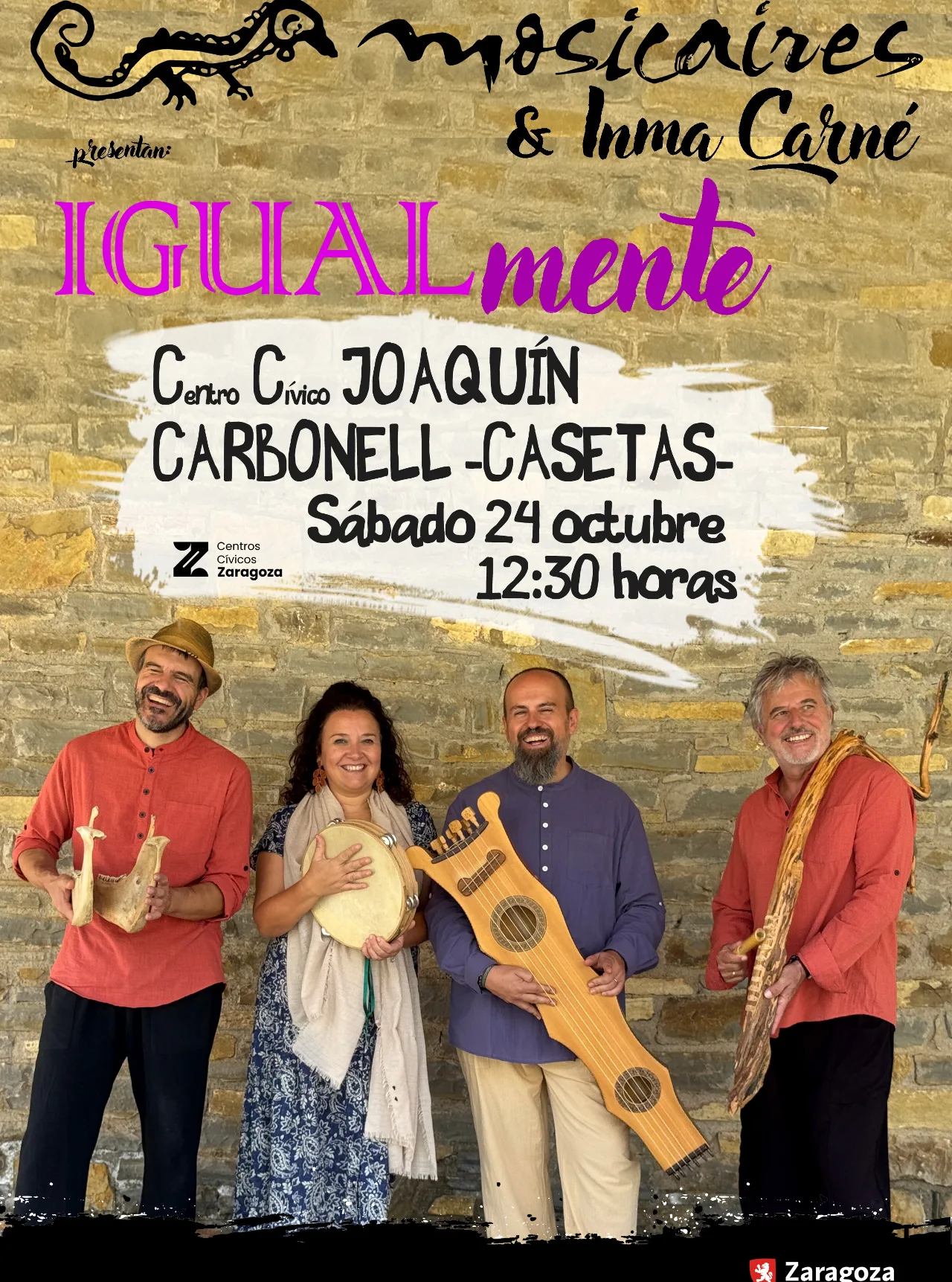Cartel de IGUALmente. Mosicaires & Inma Carné