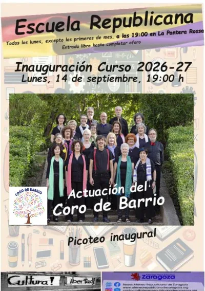 El Coro de Barrio inaugura el segundo año de la Escuela Republicana
