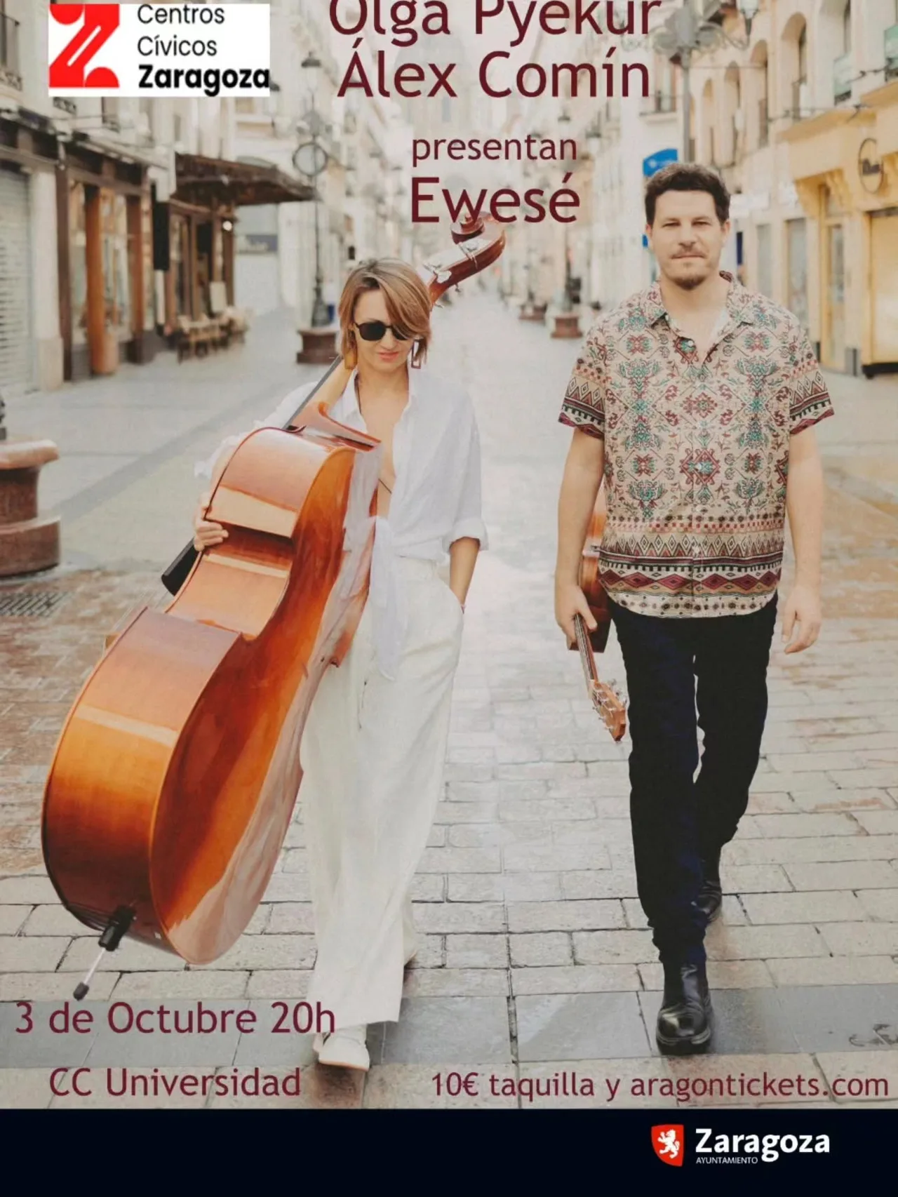Cartel de Olga Pyekur y Álex Comín presentan: Ewesé