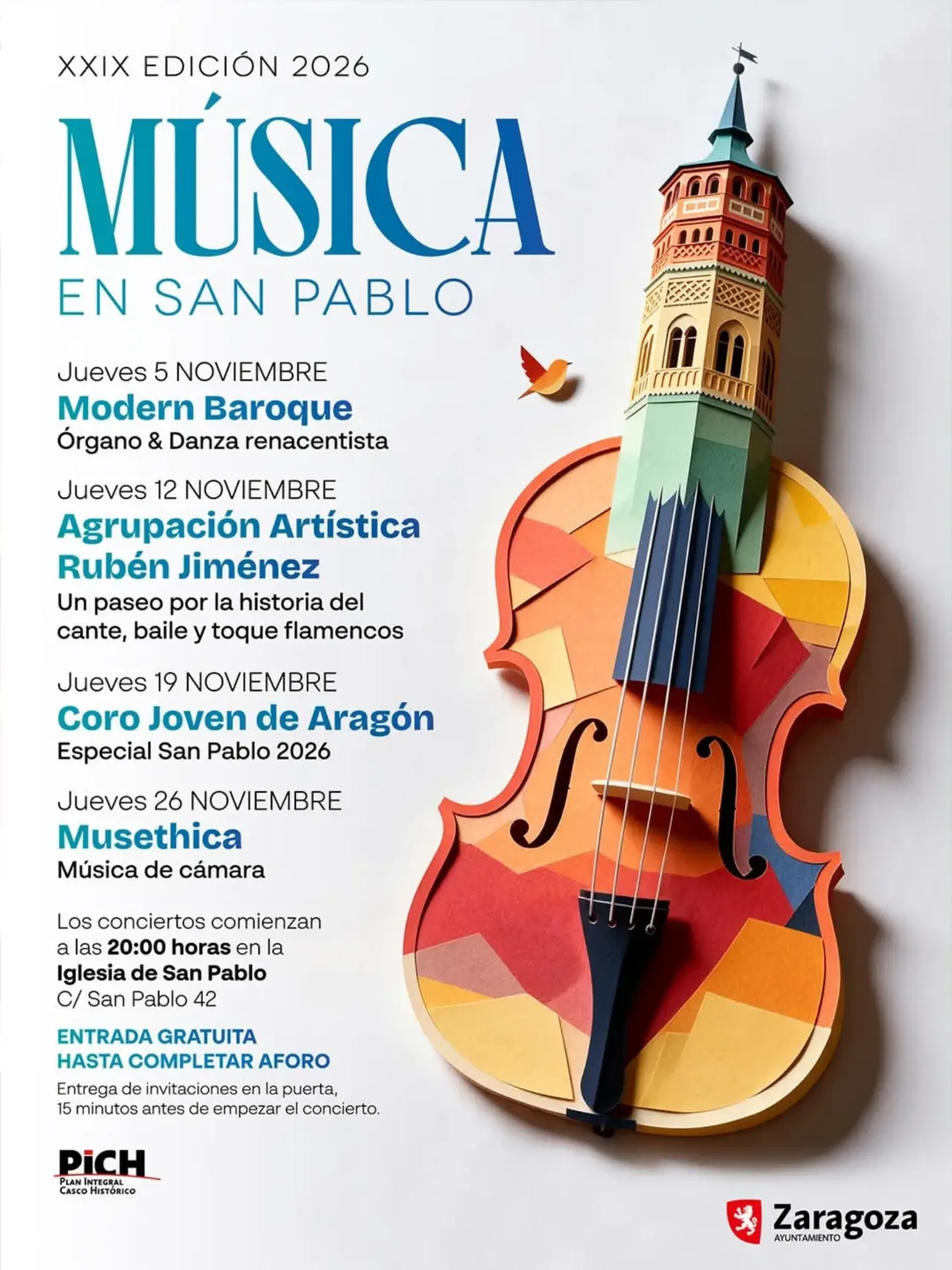 Cartel de Musethica: música de cámara
