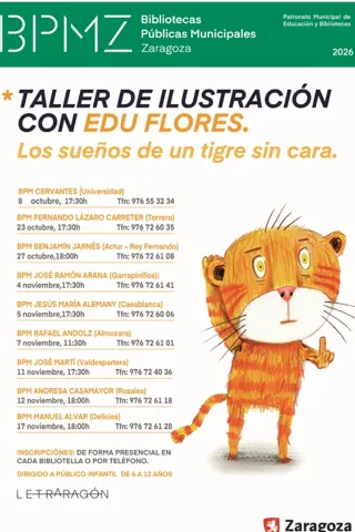 LetrAragón. Taller de ilustración infantil con Edu Flores.