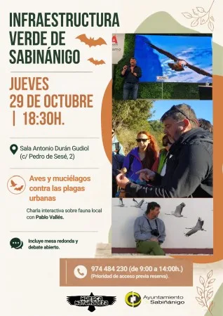 Infraestructura verde de Sabiñánigo: aves y murciélagos contra las plagas urbanas