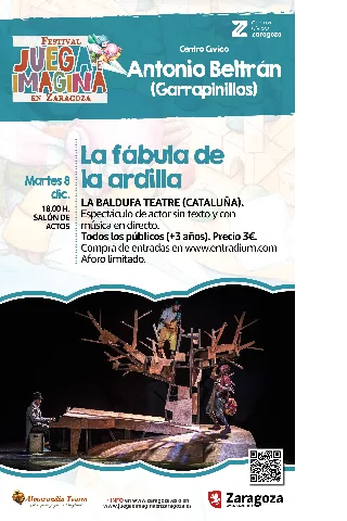 Juega E Imagina 2026: La fábula de la ardilla. La Baldufa Teatre (Cataluña)