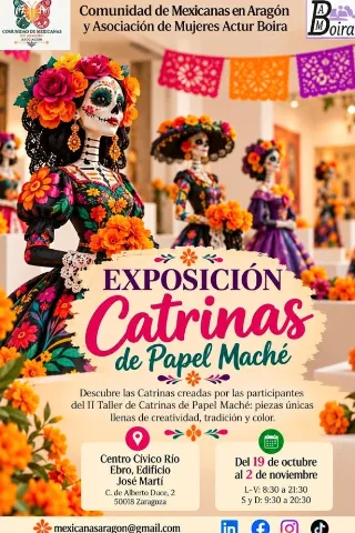 Exposición Catrinas de papel maché