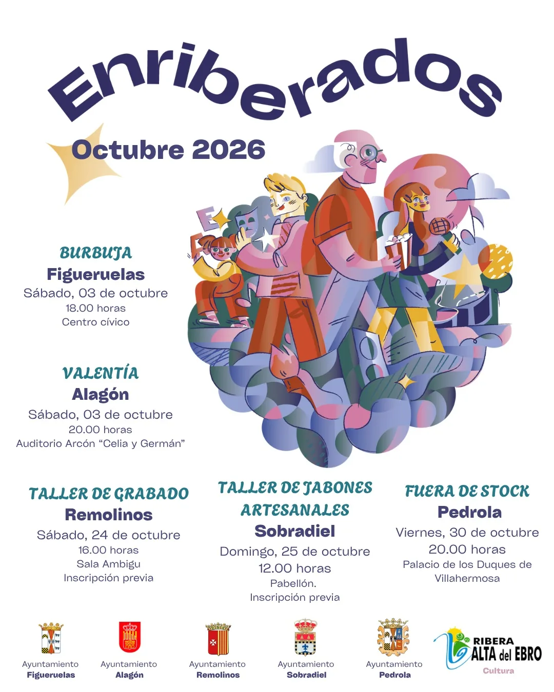 EnRiberados continúa en octubre con cinco propuestas culturales en la Ribera Alta del Ebro - imagen 1