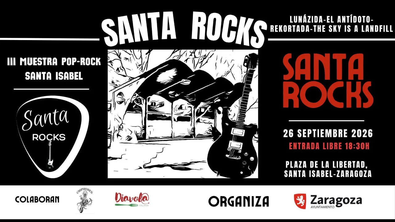 Santa Rocks regresa a Santa Isabel con la III Muestra Pop-Rock y cuatro bandas en directo