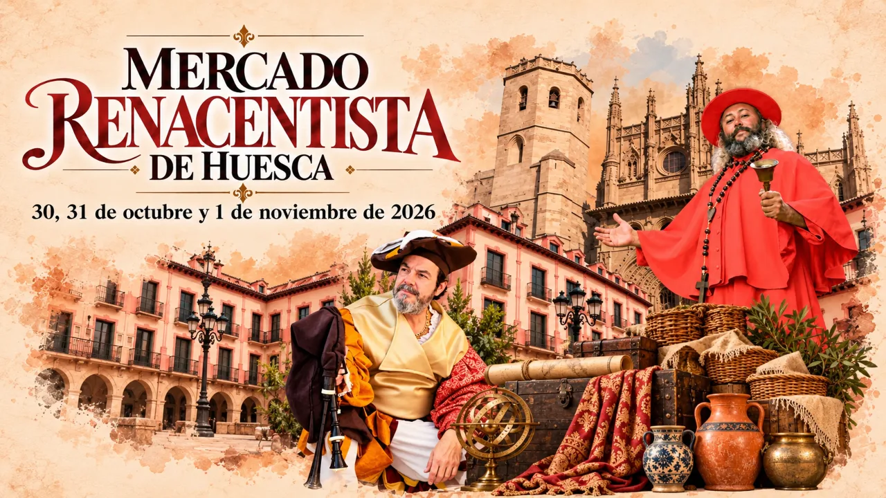 Huesca viajará al Renacimiento con tres días de teatro, música, artesanía y espectáculos de fuego