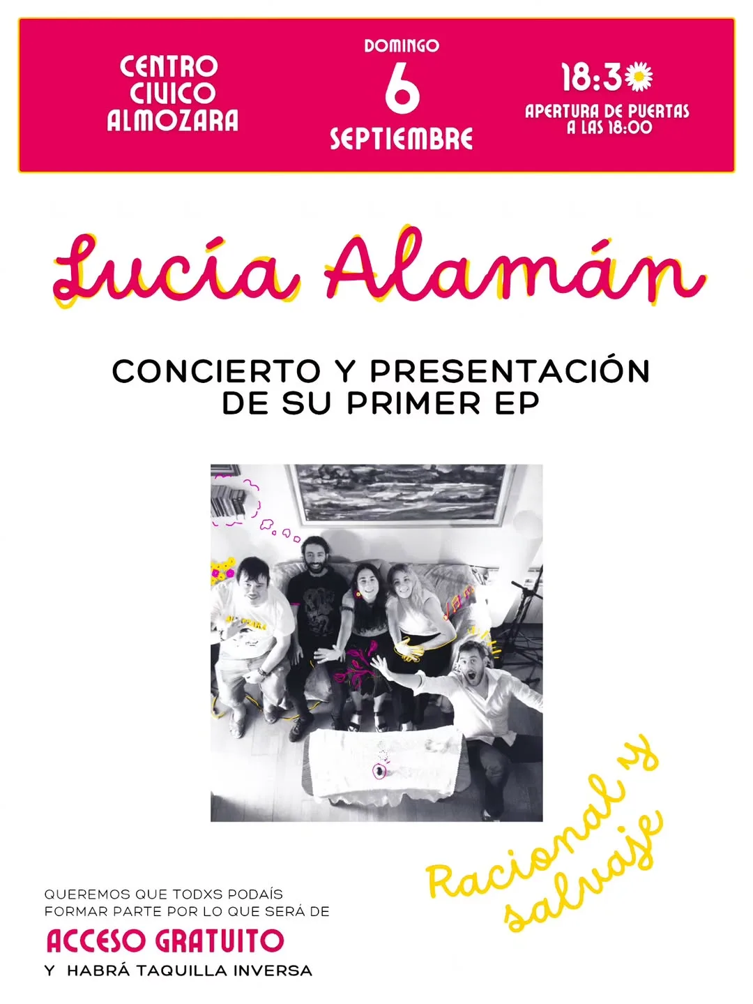 Lucía Alamán presenta su primer EP, Racional y Salvaje, en el Centro Cívico Almozara - imagen 1