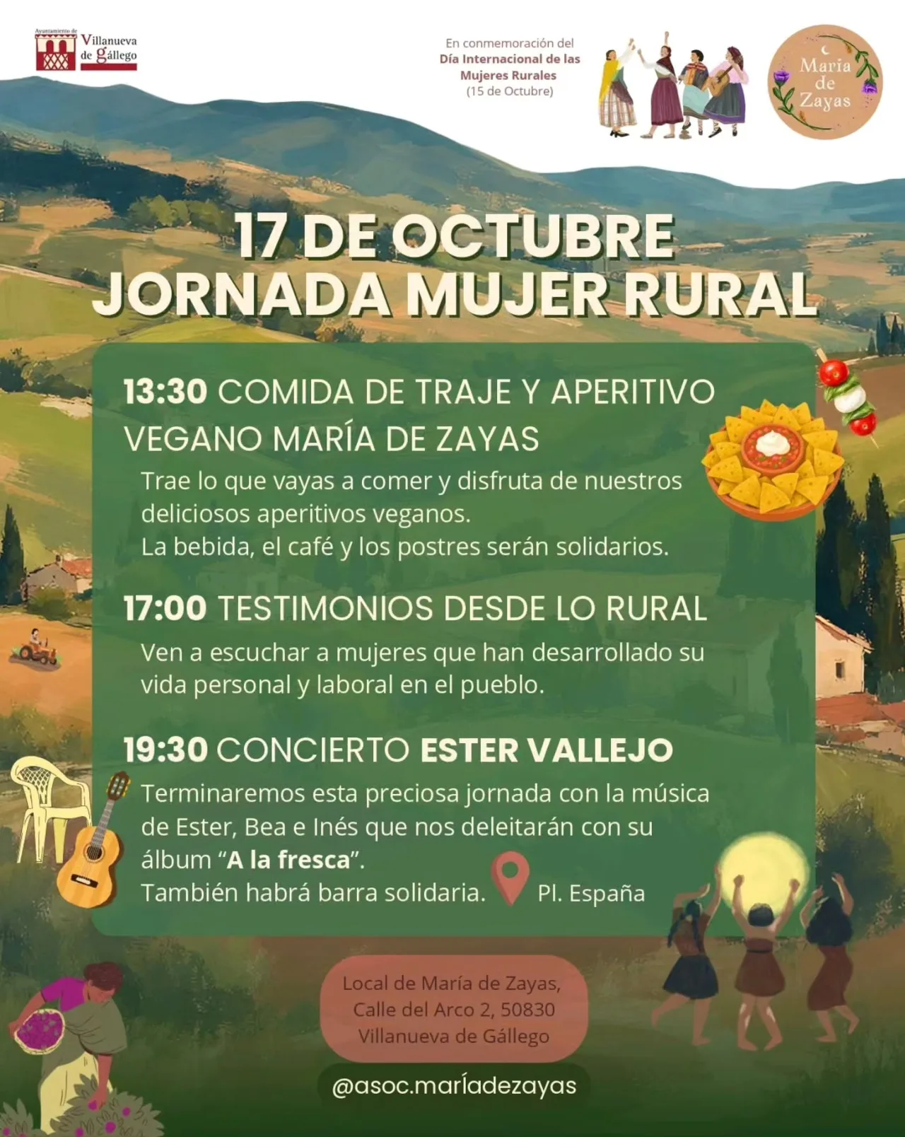 Villanueva de Gállego celebra el Día de las Mujeres Rurales con testimonios, convivencia y música - imagen 1