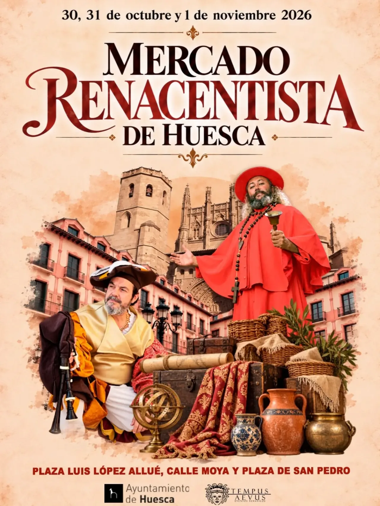 Huesca viajará al Renacimiento con tres días de teatro, música, artesanía y espectáculos de fuego - imagen 1